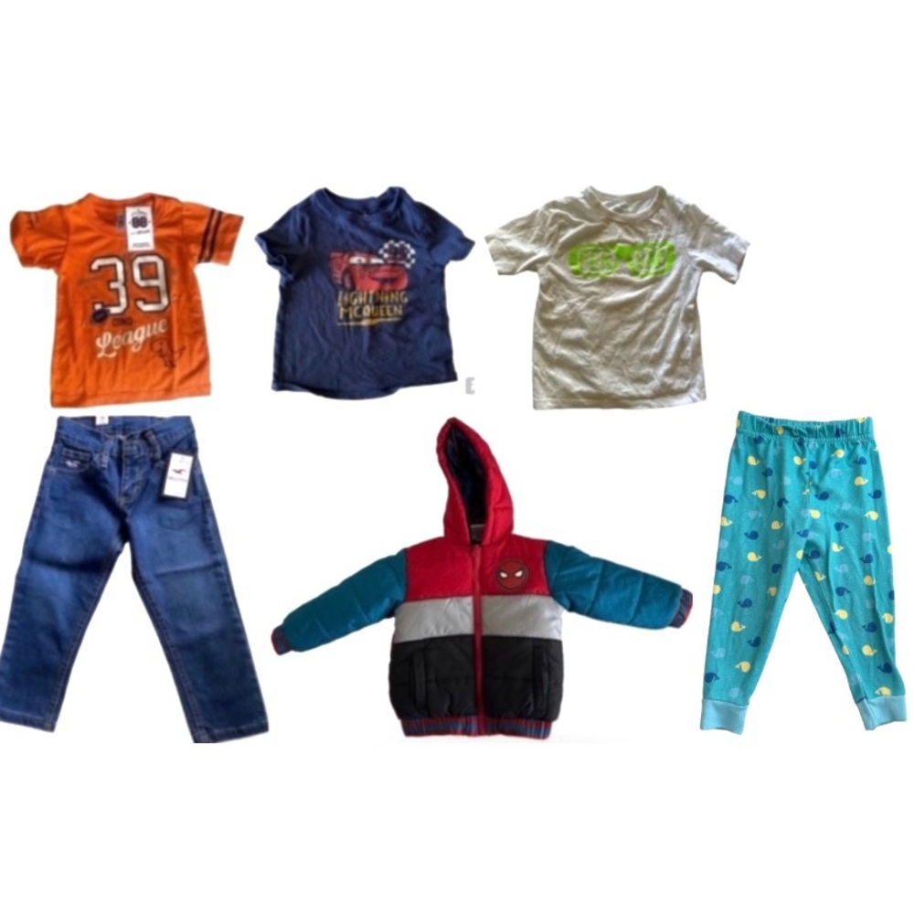 Hollister Little Moss Cars Spider-Man Toddler Jeans, 3 T jacket bundle Size 2T
